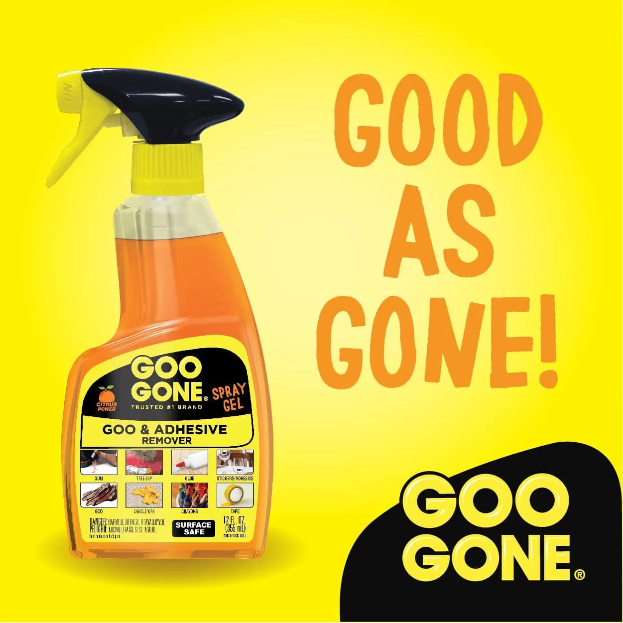 Goo Gone Adhesive Remover Original Spray Gel 710ml (24 Fl Oz) | Removes Gum, Grease, Tar, Stickers, Labels, Tape Residue - view 4
