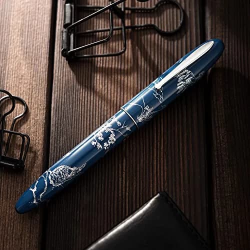 HONG DIAN N23 Blue Rabbit Fountain Pen Medium Nib with Converter and Metal Box Set | Smooth Writing Instrument thumbnail 5