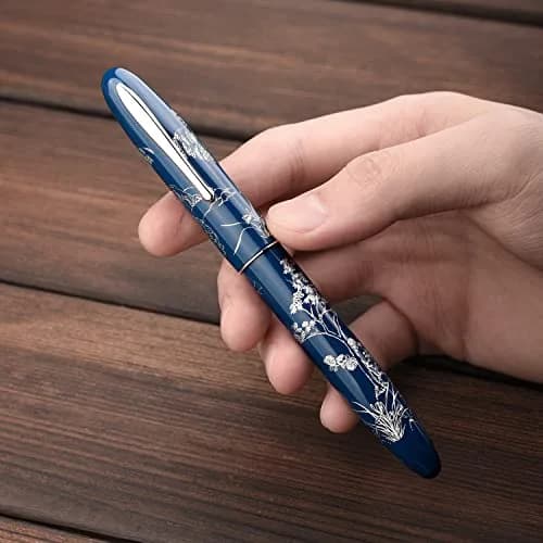 HONG DIAN N23 Blue Rabbit Fountain Pen Medium Nib with Converter and Metal Box Set | Smooth Writing Instrument thumbnail 7
