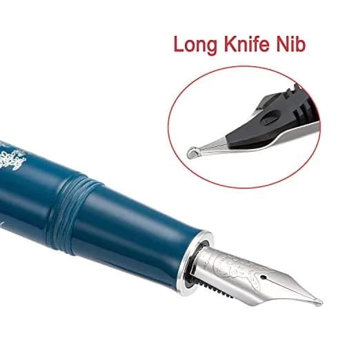 HONG DIAN N23 Blue Rabbit Fountain Pen Medium Nib with Converter and Metal Box Set | Smooth Writing Instrument thumbnail 2