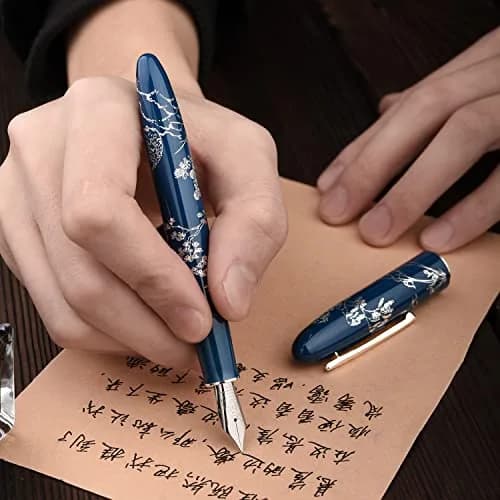 HONG DIAN N23 Blue Rabbit Fountain Pen Extra Fine Nib 0.4mm | Smooth Writing Instrument thumbnail 6