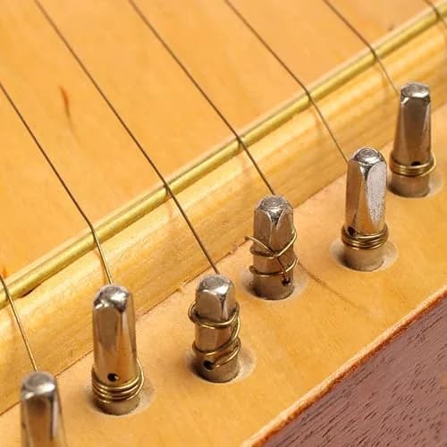 INKNOTE 7 Pcs Tuning Pin Set with L-Shape Wrench & Gooseneck Hammer Lever, 1.47 inch Tuning Pins (Set of 7) | Essential Harp Maintenance Tool thumbnail 5