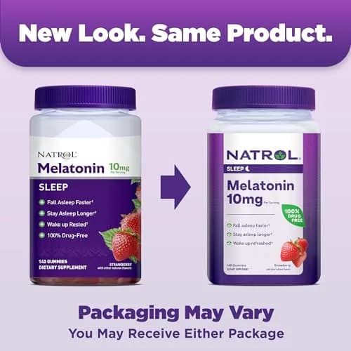 Natrol 10mg Melatonin Gummies Strawberry 140 Count (1680 Gummies Total) | Sleep Support for Adults thumbnail 2