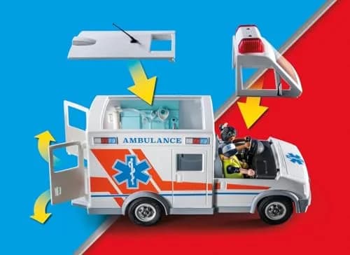 Playmobil Ambulance with Accessories & 3 Figures | Realistic Rescue Toy for Kids thumbnail 6