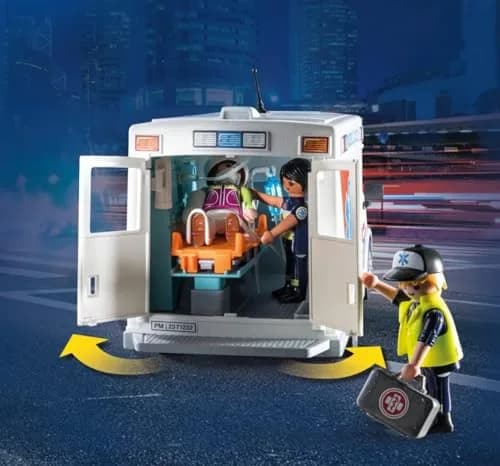 Playmobil Ambulance with Accessories & 3 Figures | Realistic Rescue Toy for Kids thumbnail 7