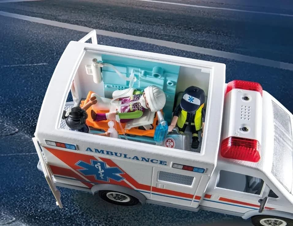 Playmobil Ambulance with Accessories & 3 Figures | Realistic Rescue Toy for Kids thumbnail 3