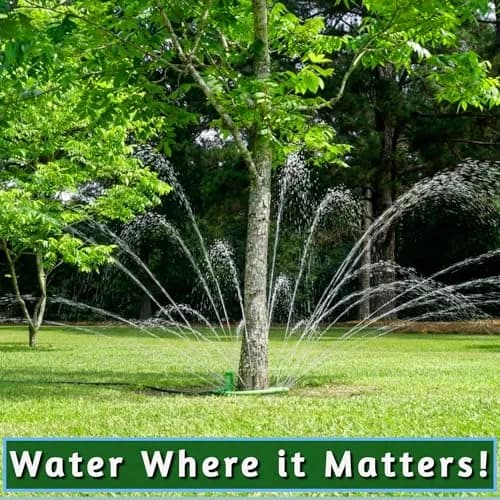 Tree Hugger Sprinkler 360° Outward Spray Tree Watering Ring 7 Inch | Targeted Root Zone Hydration for Trees thumbnail 4