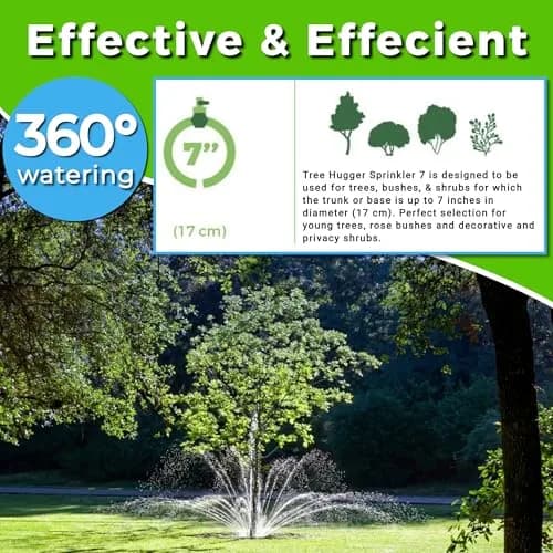 Tree Hugger Sprinkler 360° Outward Spray Tree Watering Ring 7 Inch | Targeted Root Zone Hydration for Trees thumbnail 3
