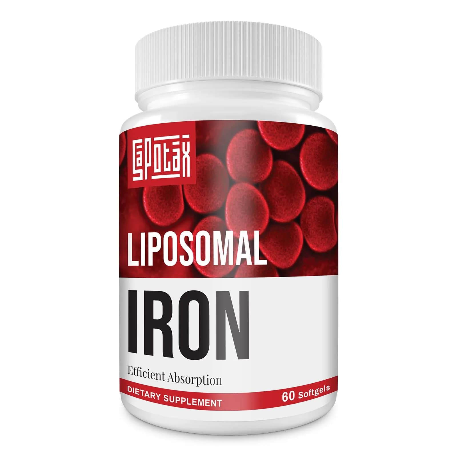 Sapotax Liposomal Fe Iron Supplement 65 mg | Blood & Energy Support for Adults — Softgel