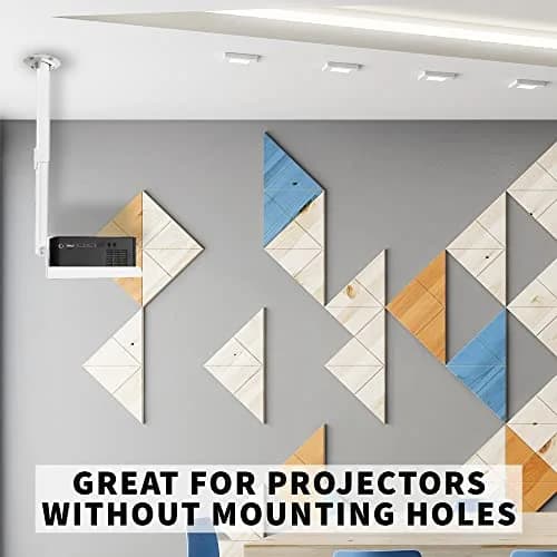 VIVO Universal Ceiling Extending Projector Tray Mount, Height Adjustable Projection 37.2cm (14.6in) | No Hole Installation thumbnail 5