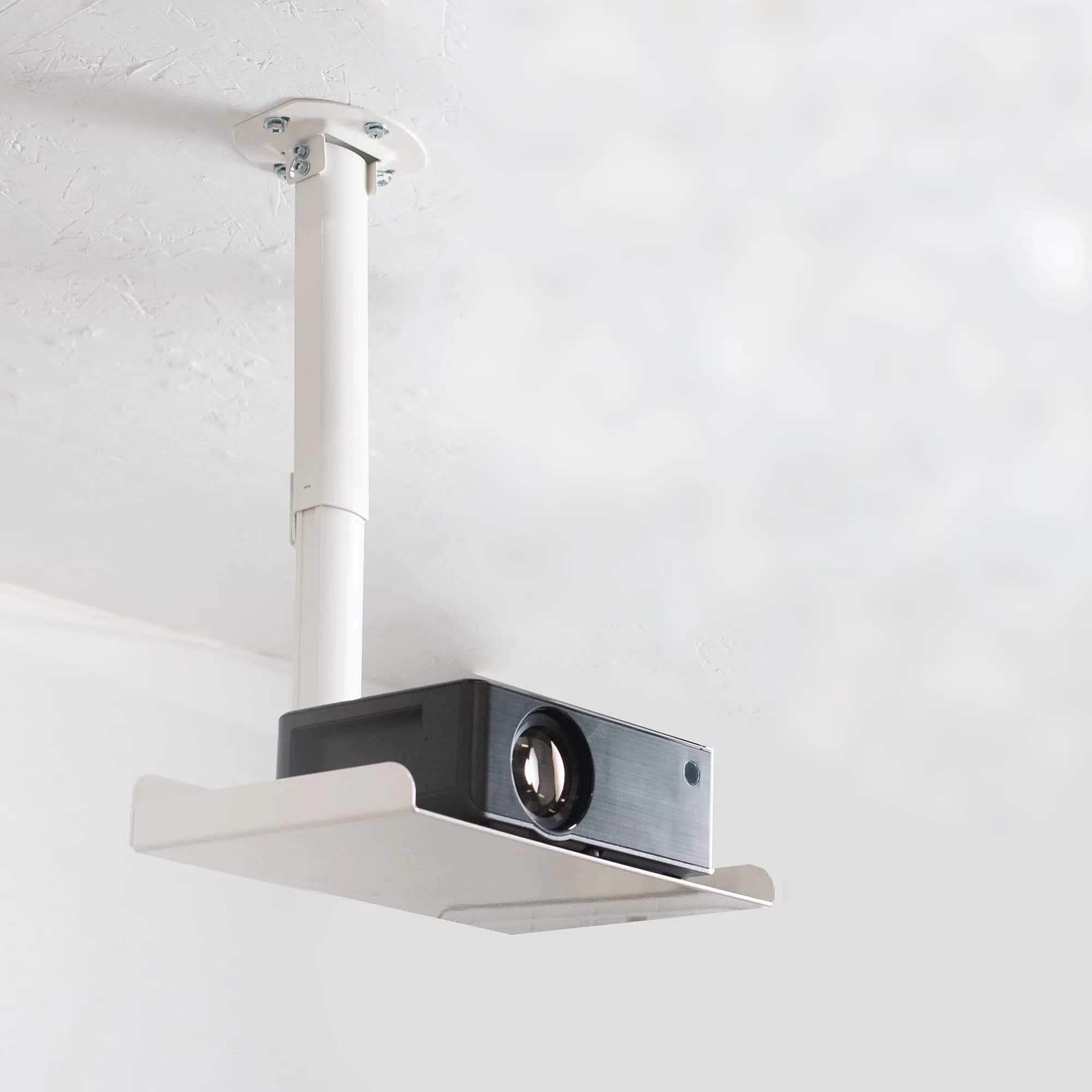VIVO Universal Ceiling Extending Projector Tray Mount, Height Adjustable Projection 37.2cm (14.6in) | No Hole Installation - view 9