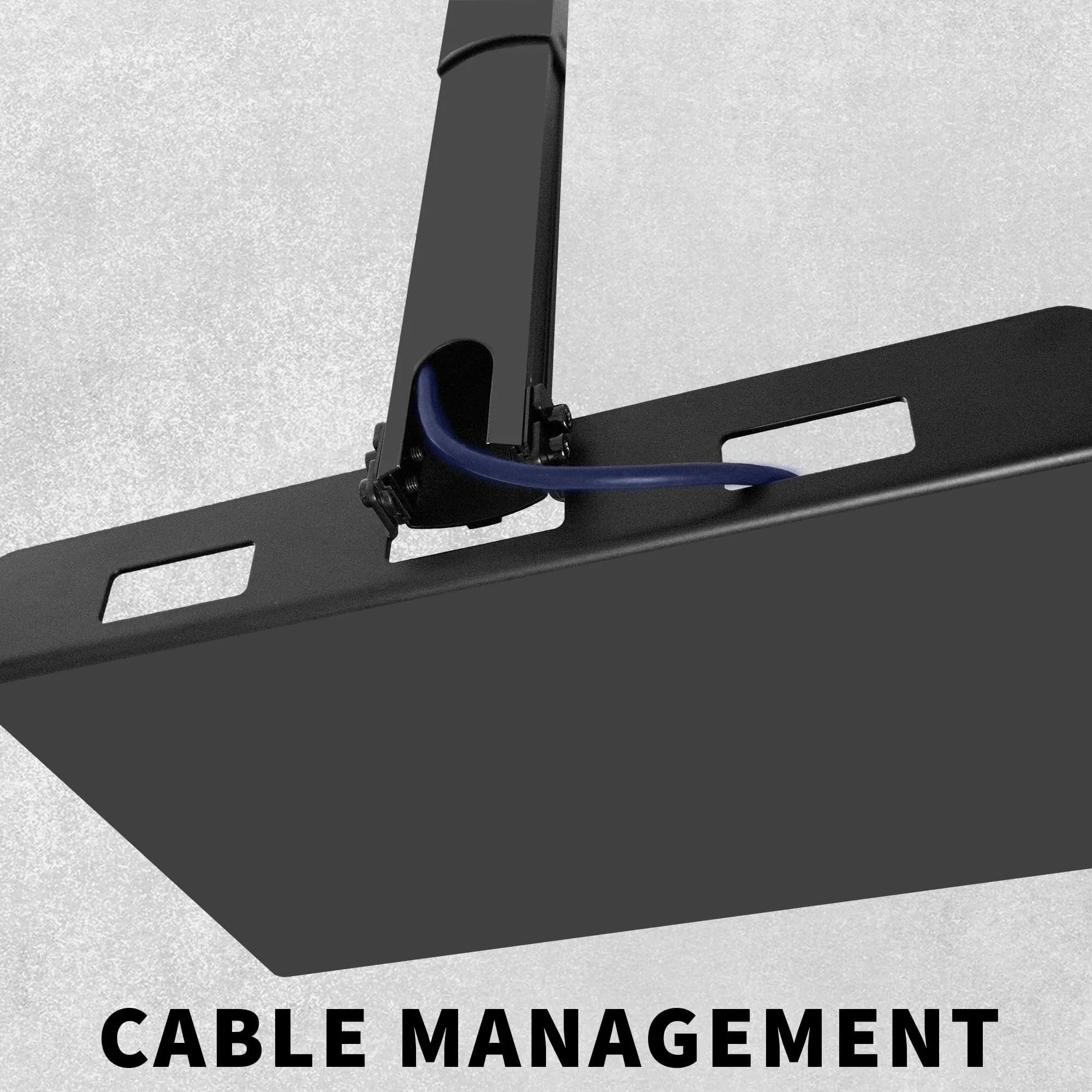 VIVO Universal Extending Ceiling Projector Tray Mount Black | Height Adjustable Projection, No Hole Installation, Hidden Cable Routing (13.8" x 8.7" Tray, 11 lb Capacity) - view 8