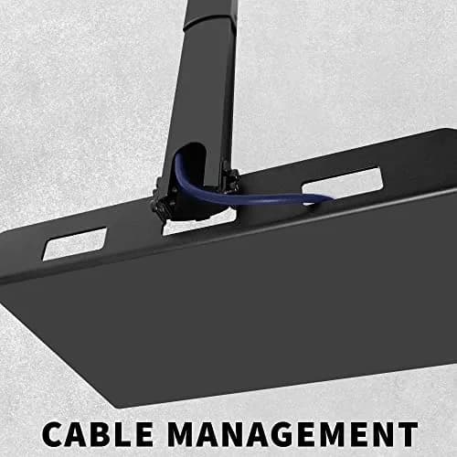 VIVO Universal Extending Ceiling Projector Tray Mount Black | Height Adjustable Projection, No Hole Installation, Hidden Cable Routing (13.8" x 8.7" Tray, 11 lb Capacity) thumbnail 8