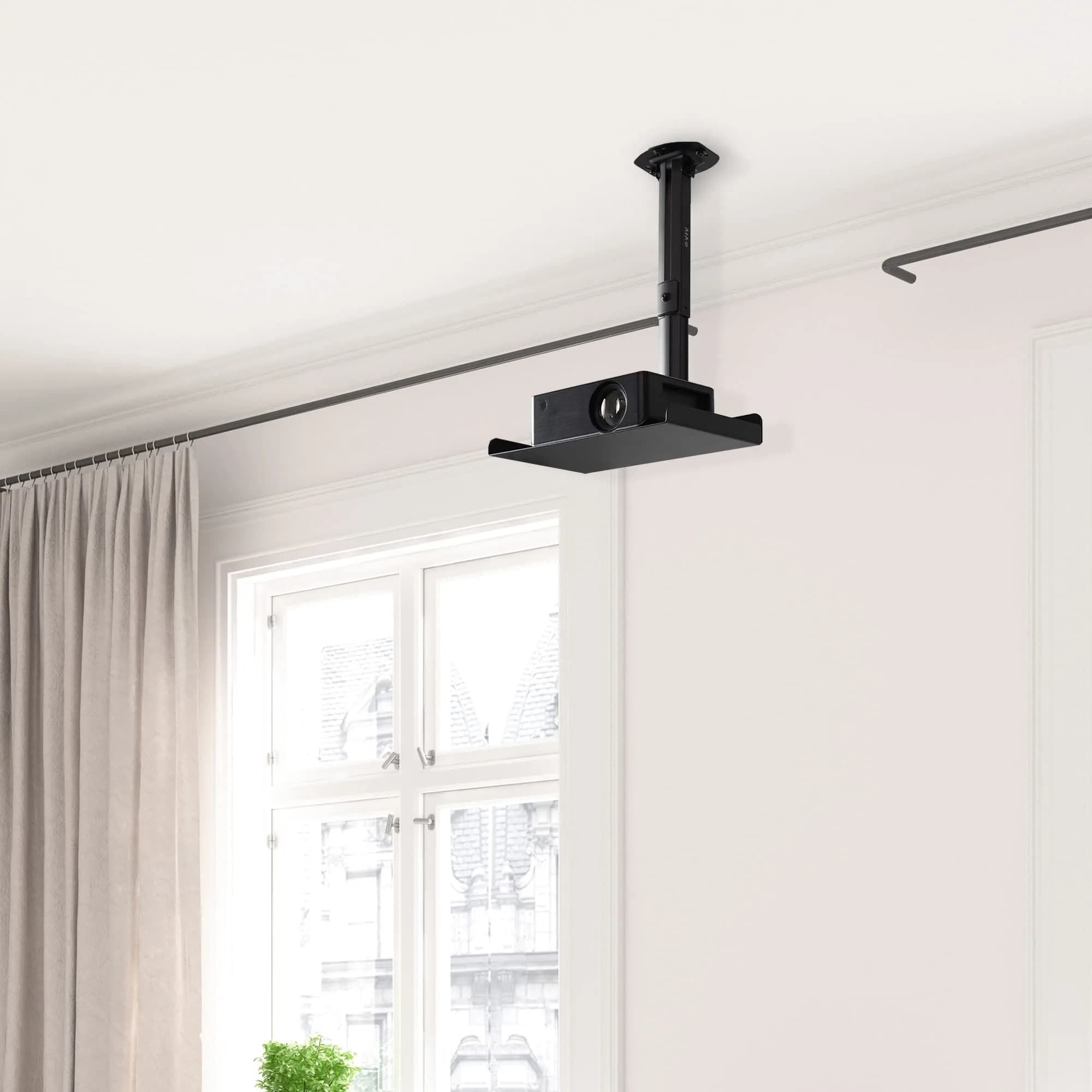 VIVO Black Universal Ceiling Extending Projector Tray Mount for Small to Large Projectors - view 2
