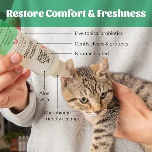 SKOUT'S HONOR Probiotic Cat Ear Cleaner 4 oz | Gentle, Alcohol-Free, Aloe Vera Formula thumbnail 5