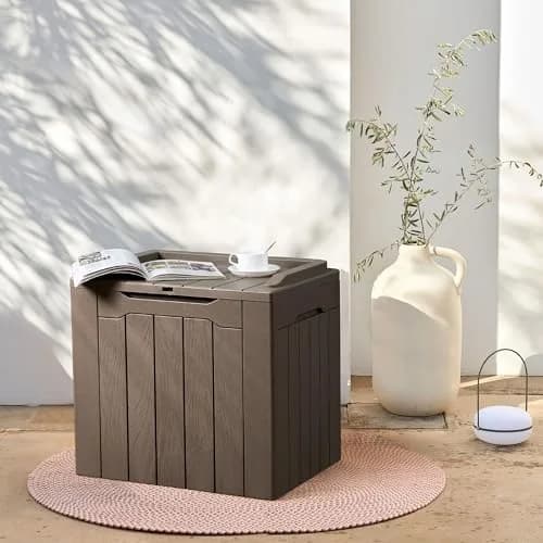 Flamaker Deck Box 31 Gallon Waterproof Resin Storage Box with Lid | Lockable, UV Resistant, Lightweight thumbnail 9