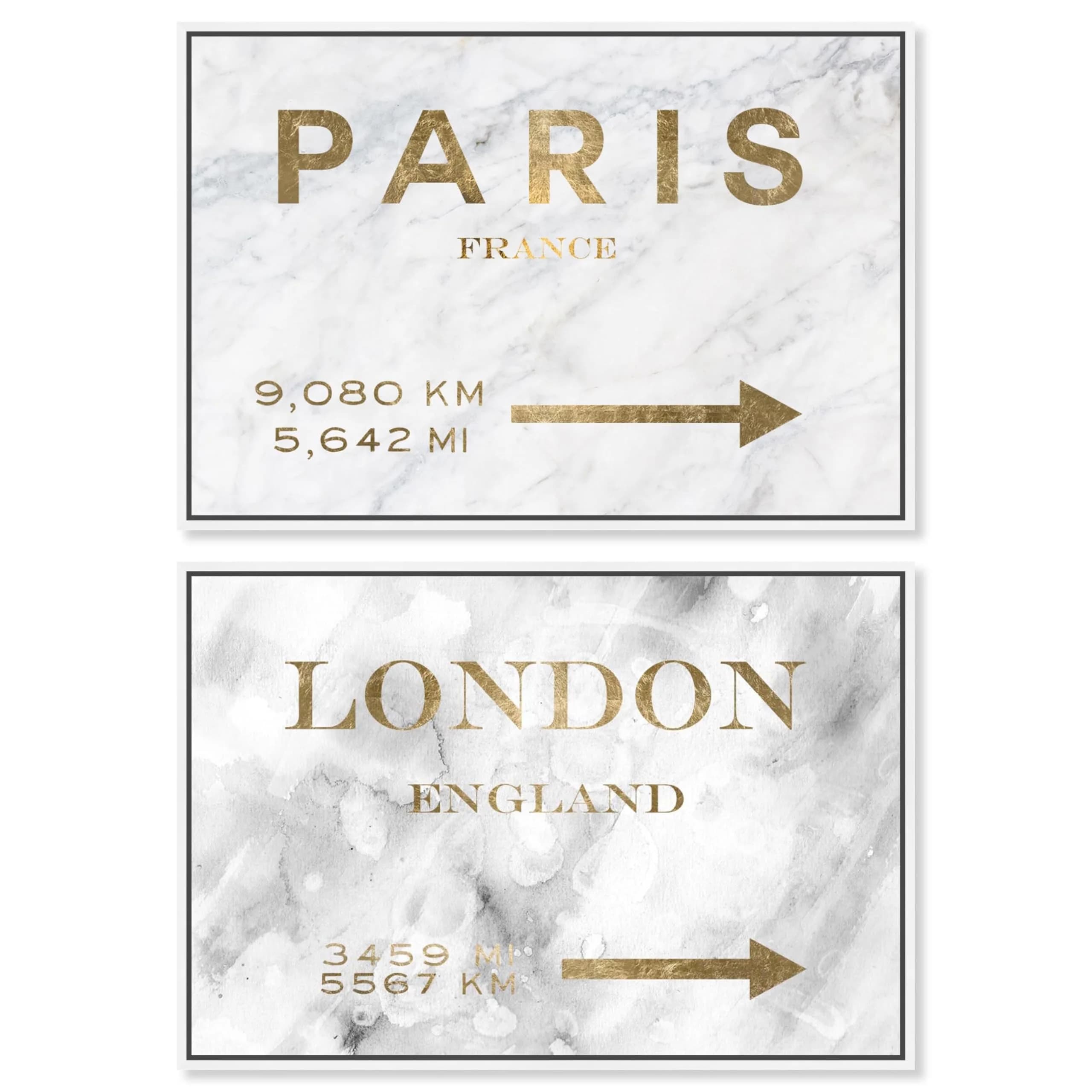 The Oliver Gal Artist Co. Fashion and Glam Contemporary Canvas Wall Art 11"L x 16"W | White and Gold
