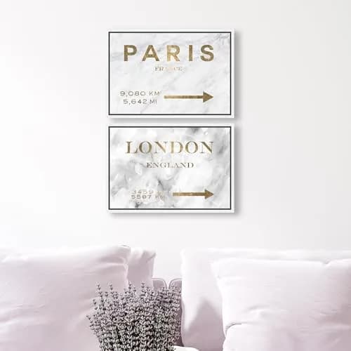 The Oliver Gal Artist Co. Fashion and Glam Contemporary Canvas Wall Art 11"L x 16"W | White and Gold thumbnail 3