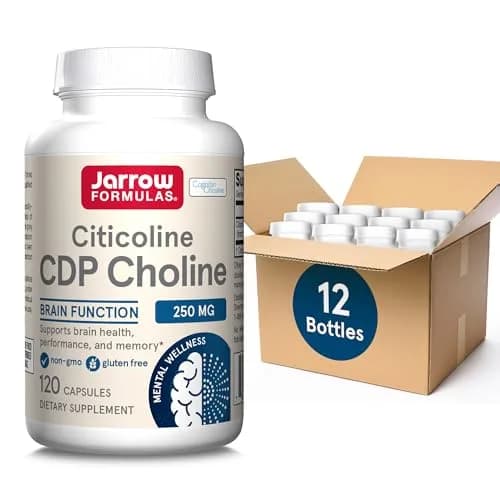 Jarrow Formulas Citicoline CDP Choline 250 MG Capsules (1440 Count, 250 mg) | Supports Brain Health, Performance & Memory thumbnail 1