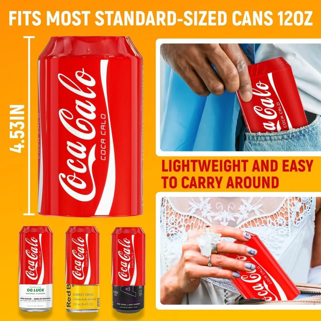 Skywin Silicone Can Covers that Look Like Soda 12 oz (355 ml) - 4 Pack | Fun Beverage Insulators for Parties & Outdoors - view 4