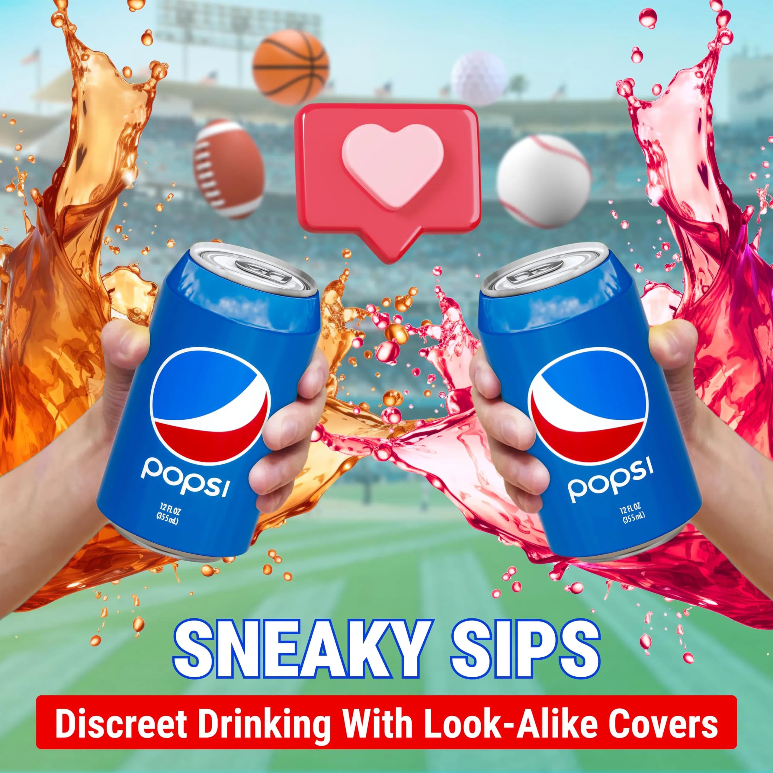 BeerSkin Silicone Can Covers that Look Like Soda 12 oz (355 ml) - 1 Pack | Fun Beverage Insulator for Parties & Outdoors - view 4