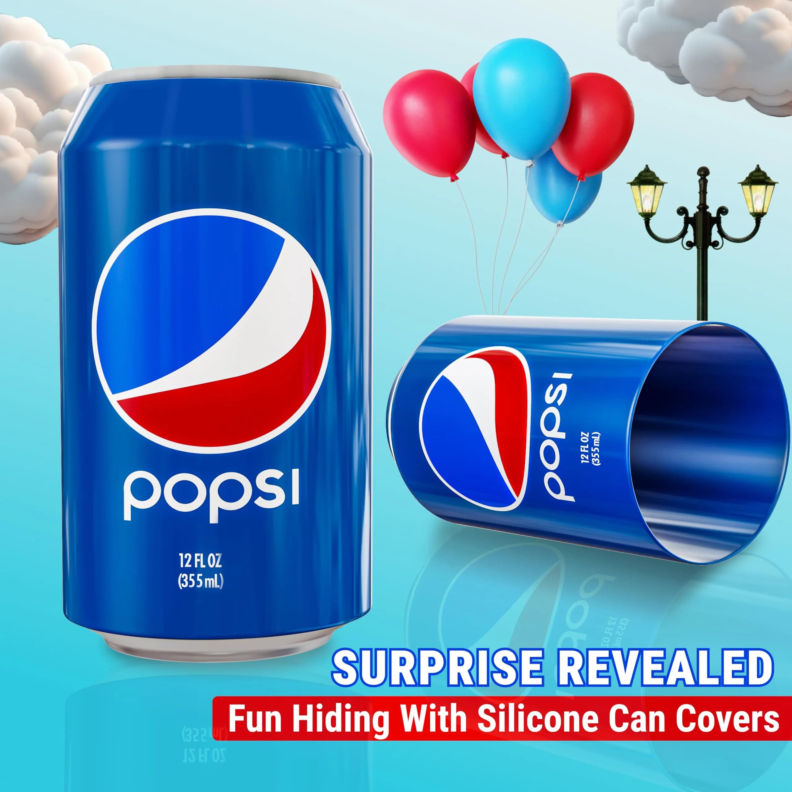 BeerSkin Silicone Can Covers that Look Like Soda 12 oz (355 ml) - 1 Pack | Fun Beverage Insulator for Parties & Outdoors - view 5