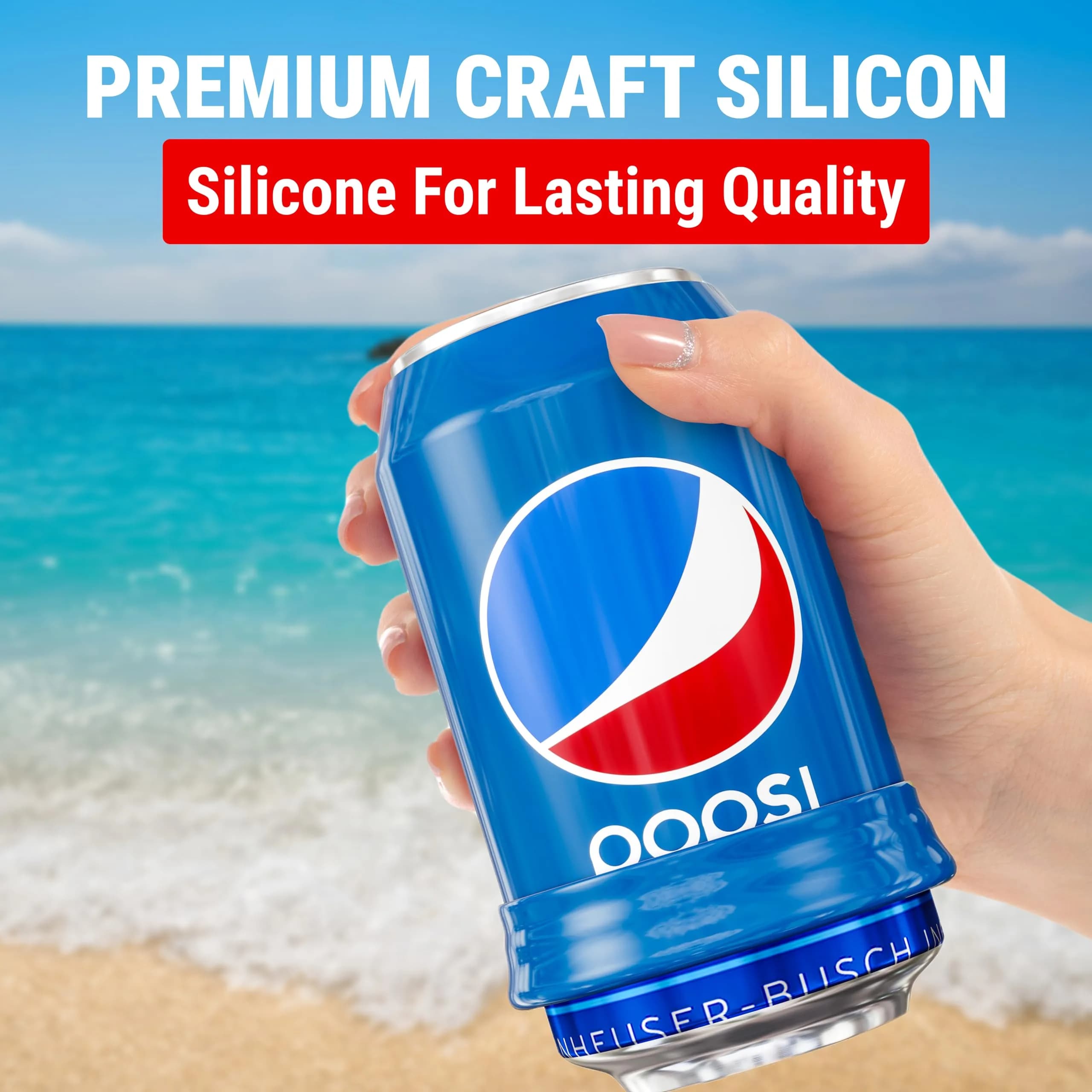 BeerSkin Silicone Can Covers that Look Like Soda 12 oz (355 ml) - 1 Pack | Fun Beverage Insulator for Parties & Outdoors - view 3