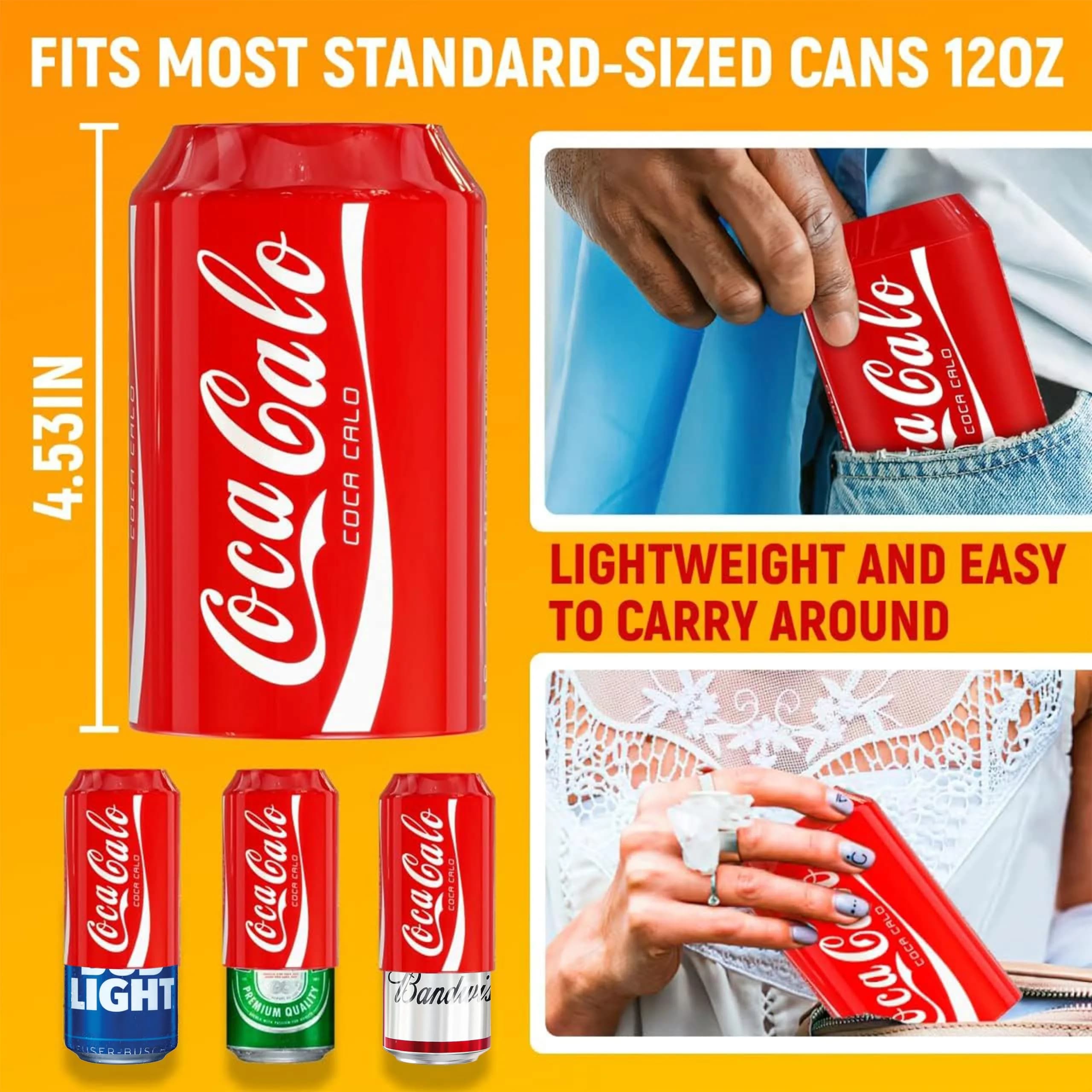 BeerSkin Silicone Can Covers that Look Like Soda 12 oz (355 ml) - 1 Pack | Fun Beverage Insulator for Parties & Outdoors - view 4