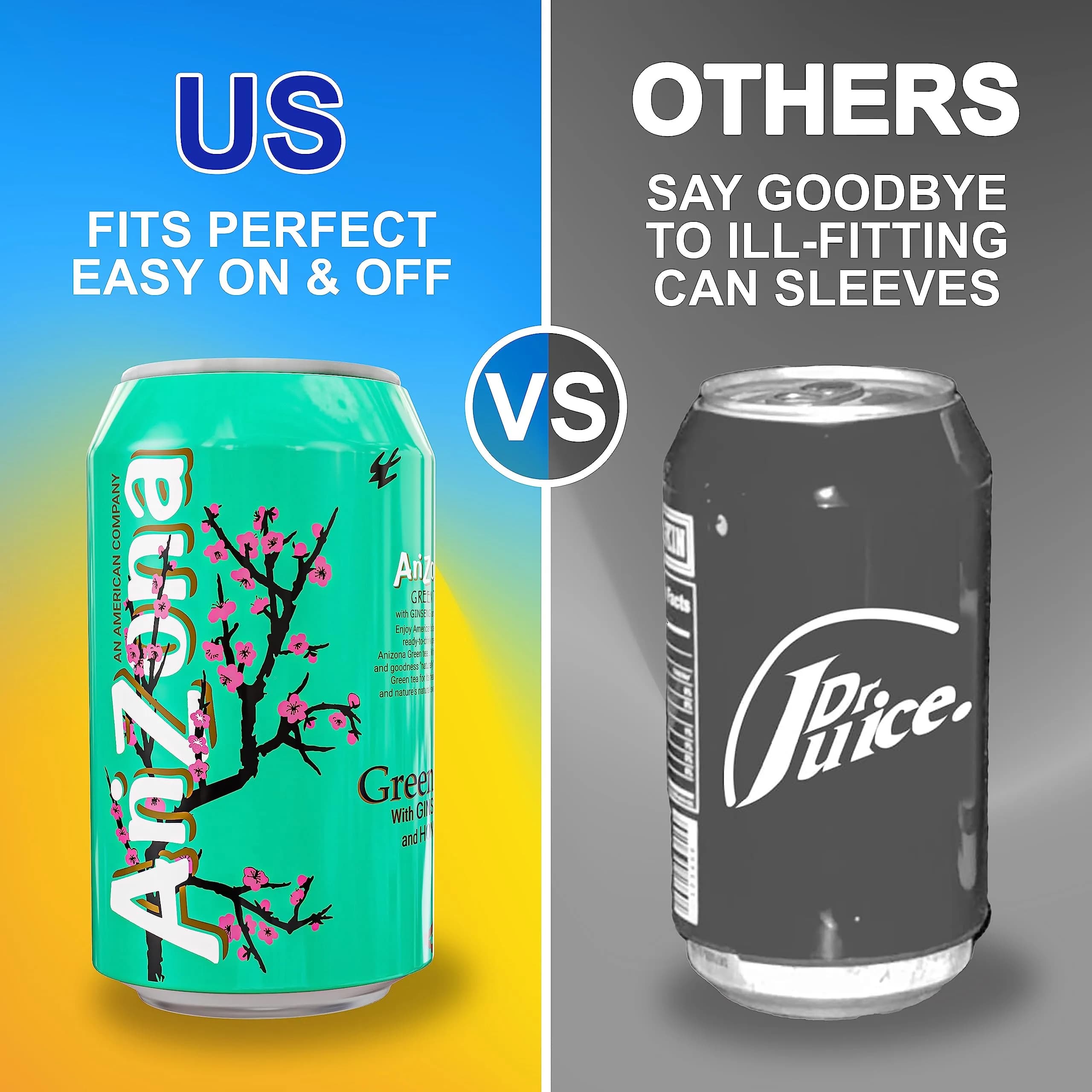 Skywin Silicone Can Covers that Look Like Soda 12 oz (355 ml) - 10 Pack | Fun Beverage Insulator for Parties & Outdoors - view 2