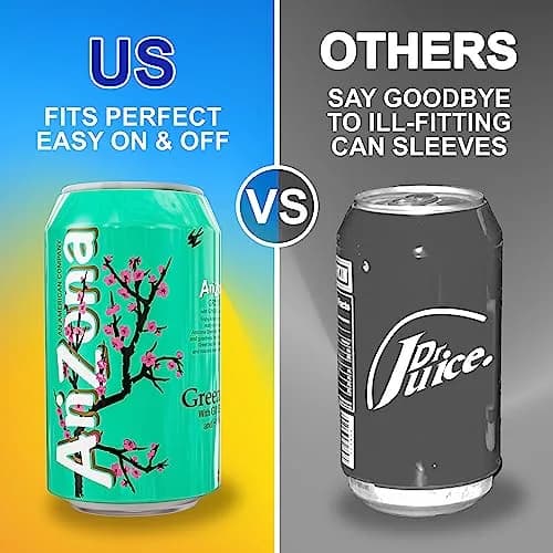 Skywin Silicone Can Covers that Look Like Soda 12 oz (355 ml) - 10 Pack | Fun Beverage Insulator for Parties & Outdoors thumbnail 2