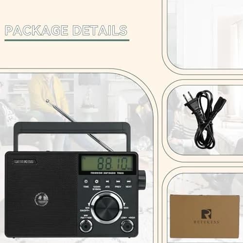 Retekess TR635 Portable Digital Radio | AM FM Shortwave Radio for Seniors & Travel thumbnail 9