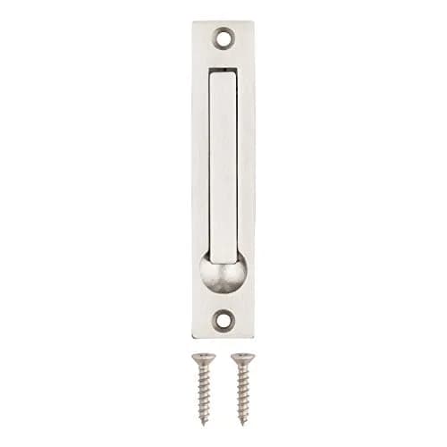 Dontay 4" Stainless Steel Pocket Door Edge Pull | Flush Mount Sliding Door Handle (Satin Nickel) thumbnail 5