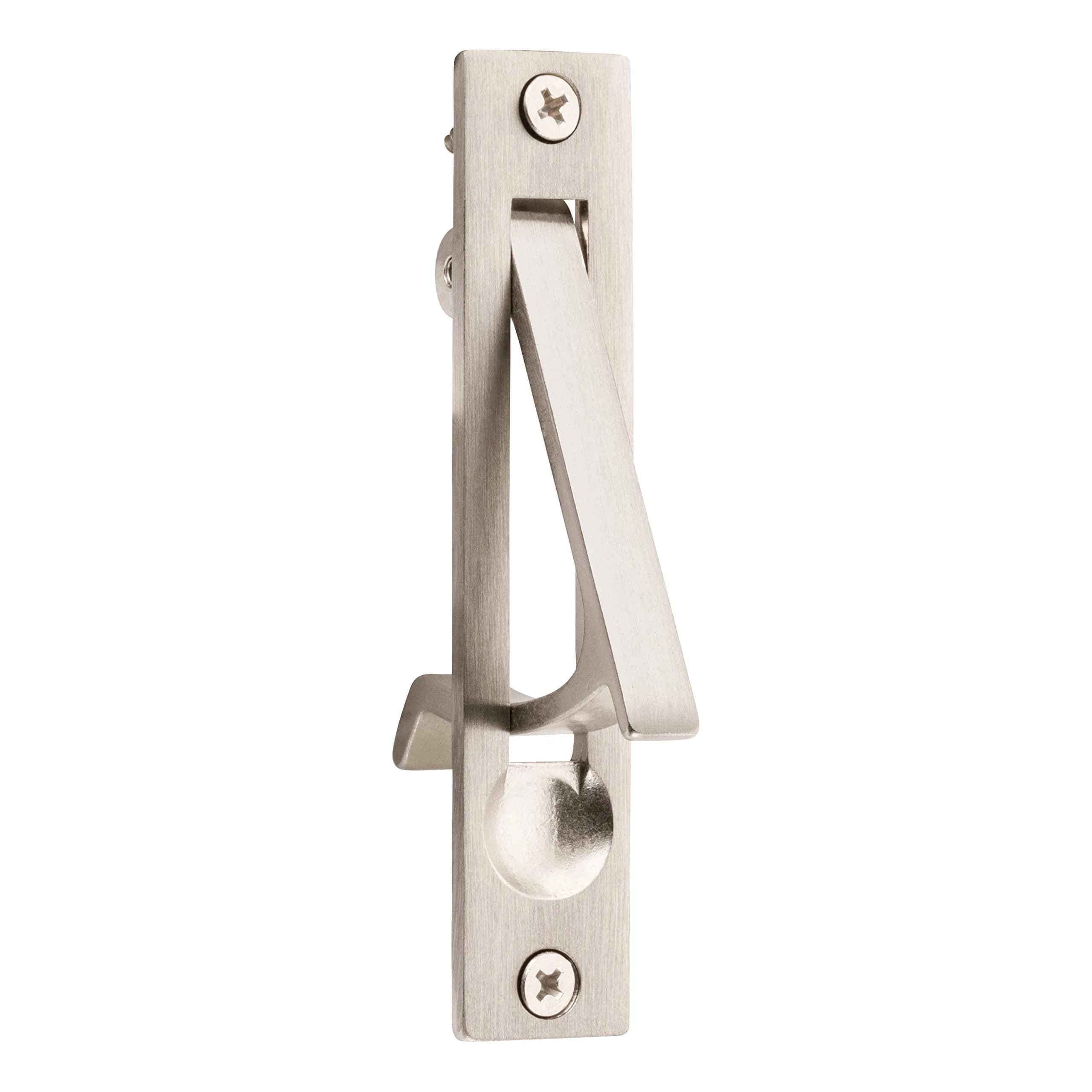 Dontay 4" Stainless Steel Pocket Door Edge Pull | Flush Mount Sliding Door Handle (Satin Nickel)