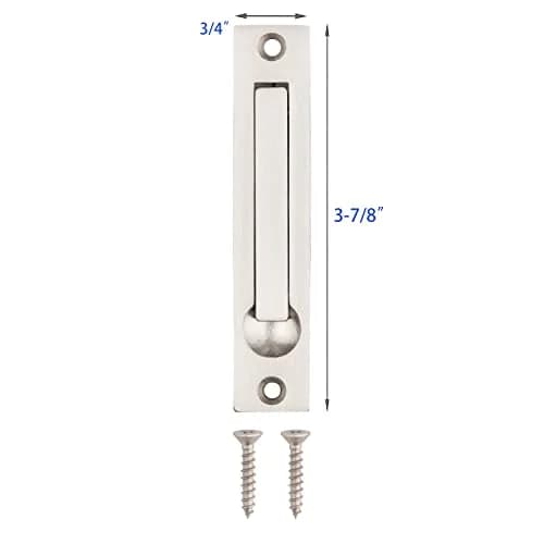 Dontay 4" Stainless Steel Pocket Door Edge Pull | Flush Mount Sliding Door Handle (Satin Nickel) thumbnail 2