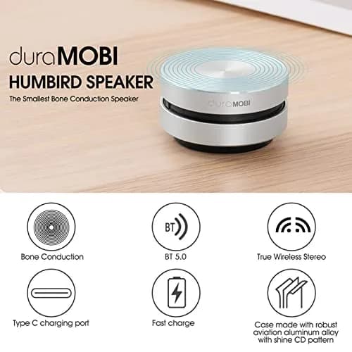 Henniu Bone Conduction Speakers 2 Pack Silver | DIY Sound Experience with BT 5.0 thumbnail 5