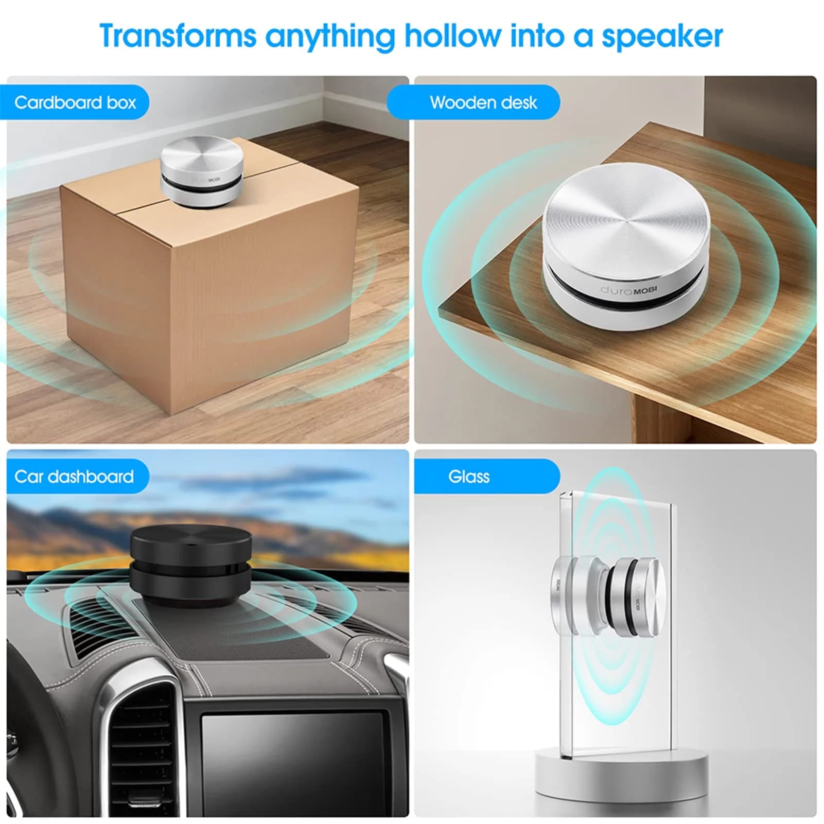 Henniu Bone Conduction Speakers 2 Pack Silver | DIY Sound Experience with BT 5.0 - view 7