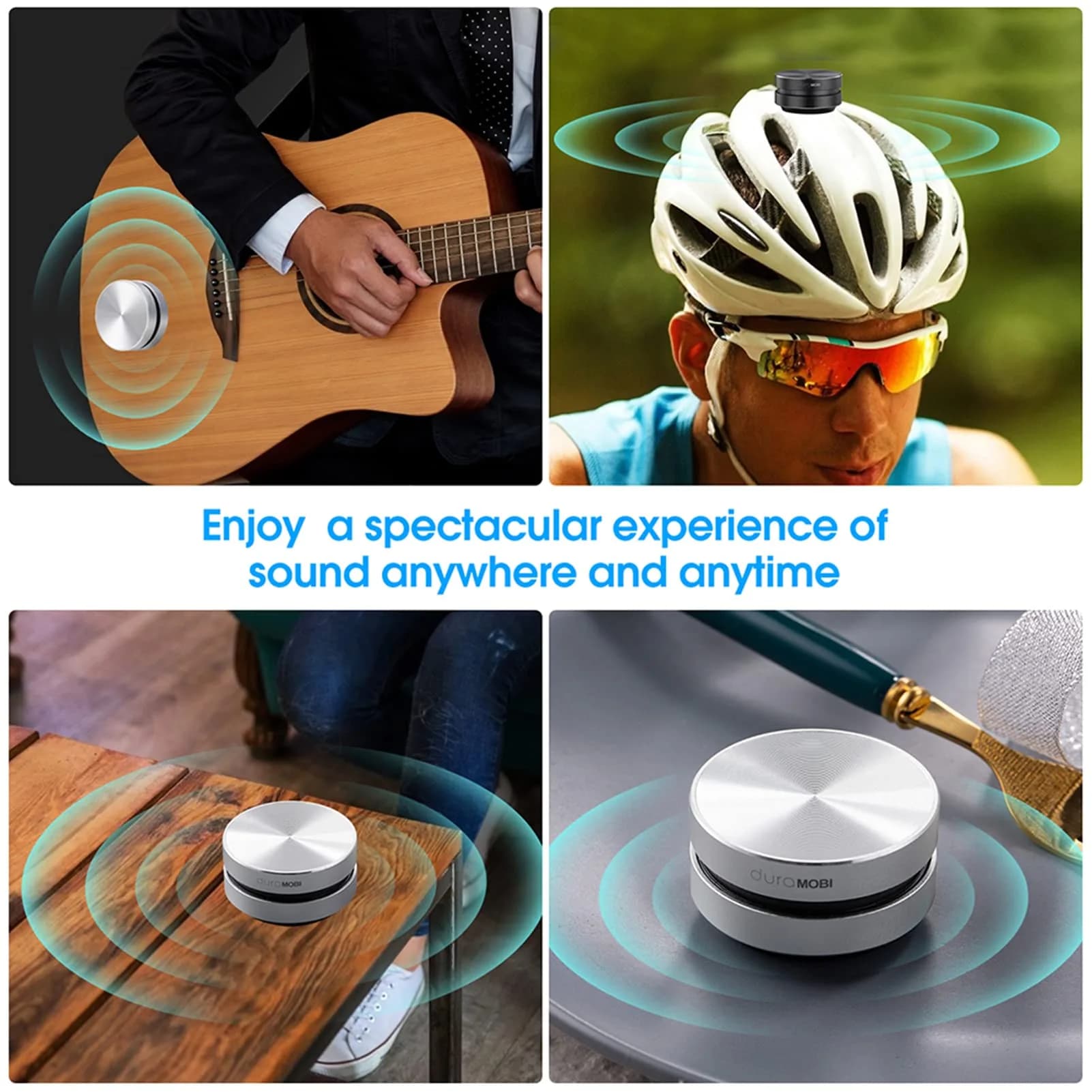 Henniu Bone Conduction Speakers 2 Pack Silver | DIY Sound Experience with BT 5.0 - view 4