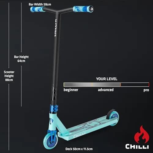 Chilli Pro Scooter Critter Blue Kick_Scooter 88cm | Extreme Freestyle for Ages 8+ thumbnail 3
