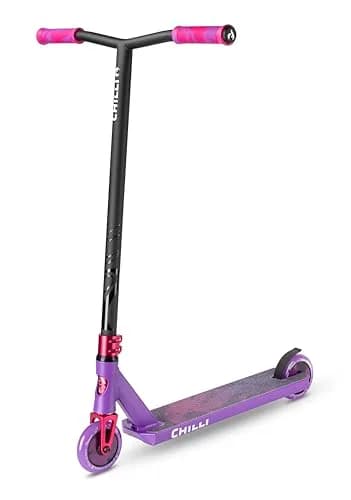 Chilli Pro Scooter Critter Freestyle Kick Scooter for Ages 8+ | 110 mm Wheels, Purple-Octopus thumbnail 1