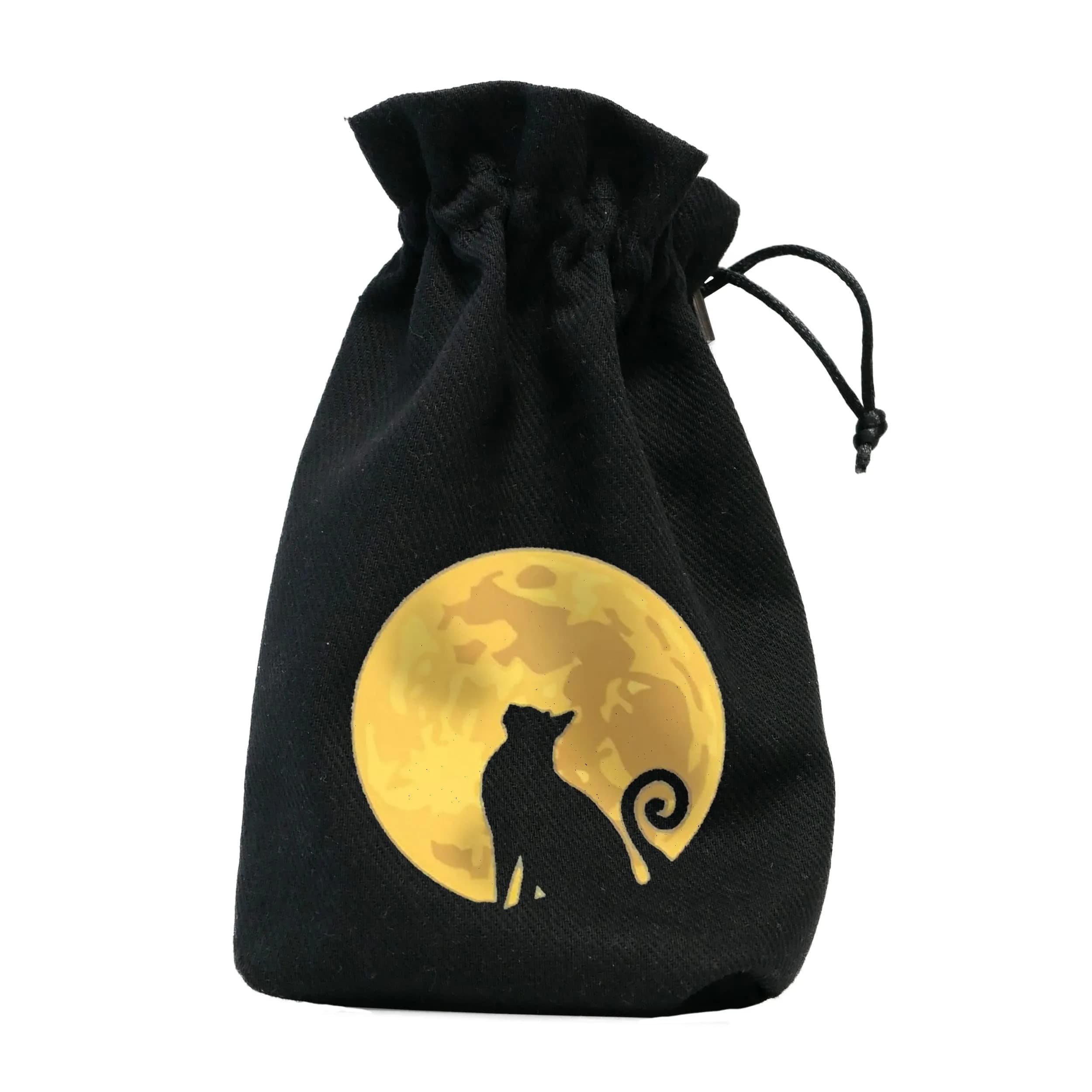 Q Workshop Cats Dice Bag The Mooncat | Glow-in-the-Dark Cat Dice Pouch (11 x 15 cm) — Multicolored