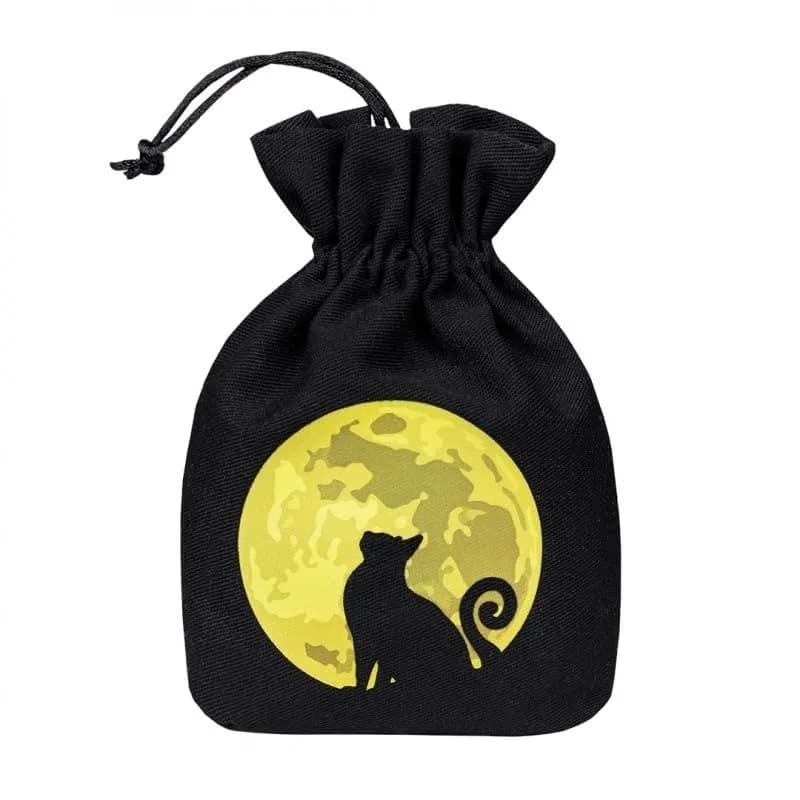Q Workshop Cats Dice Bag The Mooncat | Glow-in-the-Dark Cat Dice Pouch (11 x 15 cm) thumbnail 5