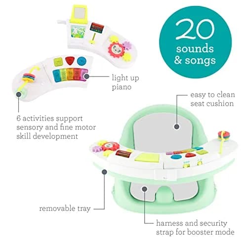 Infantino Baby Seat & Booster Mint | 3-in-1 Discovery, Play & Snack thumbnail 7