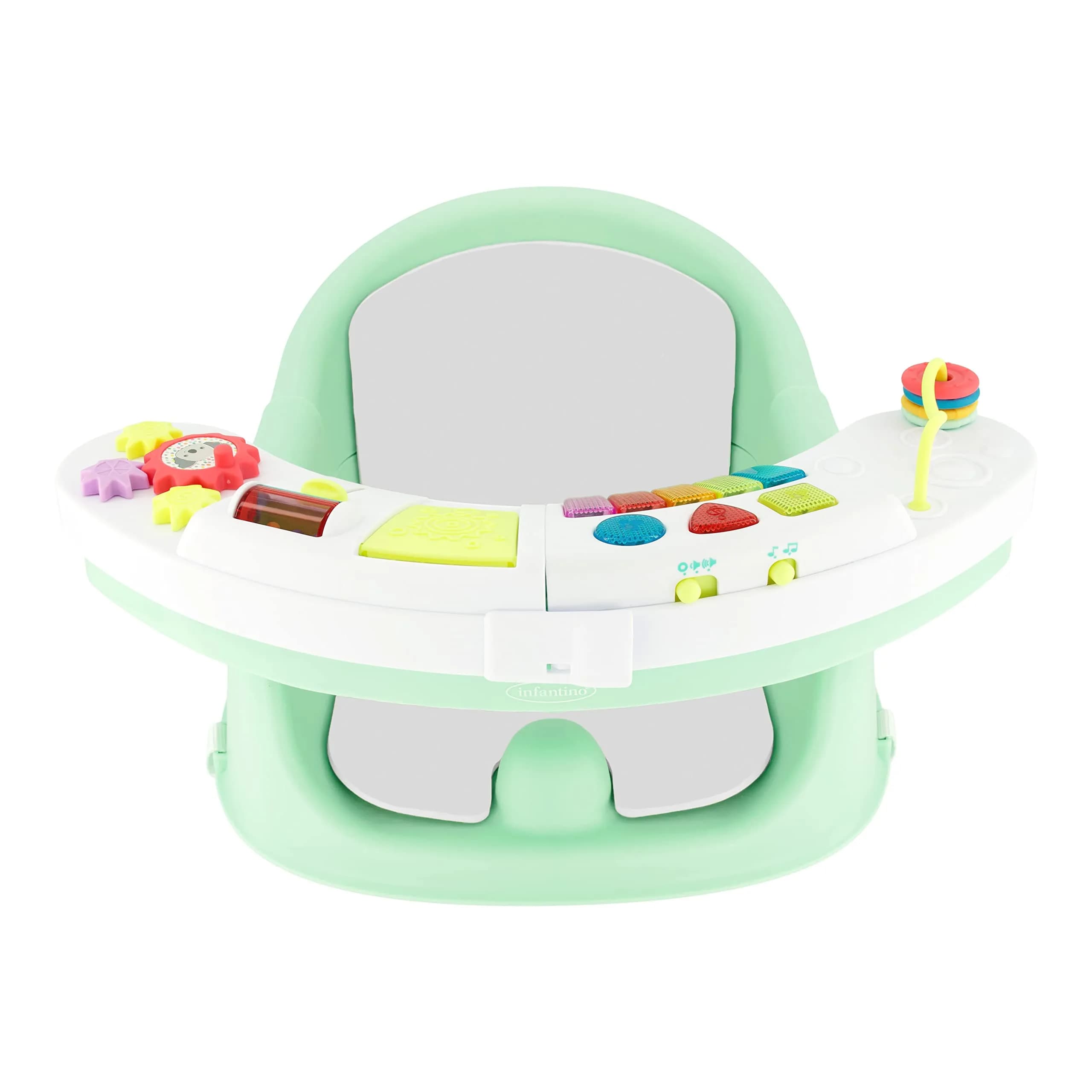 Infantino Baby Seat & Booster Mint | 3-in-1 Discovery, Play & Snack — Mint