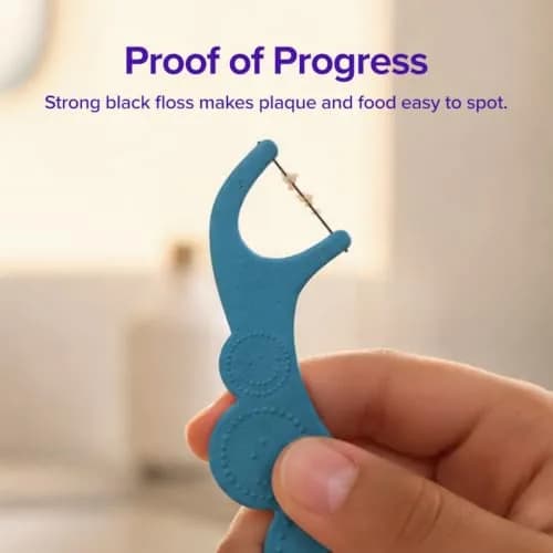 Burst Kids Flossers 90 Count | Strawberry Aroma | Ergonomic, Biodegradable, No-Shred Floss thumbnail 3