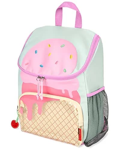 Skip Hop Sparks Kid's Backpack, Ice Cream | Big Kid School Bag with Easy Access & Cute Charms thumbnail 1