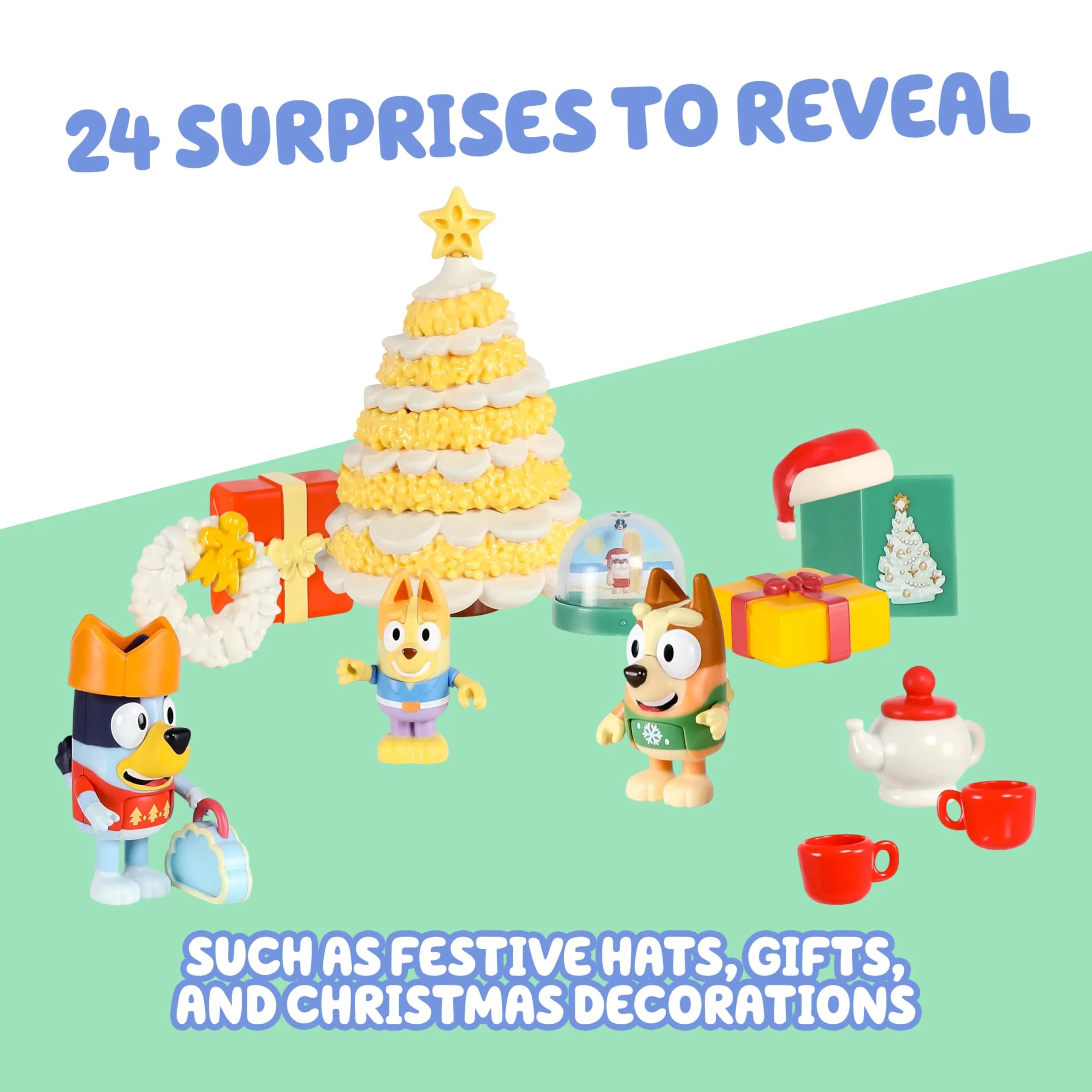 Bluey Advent Calendar 2026, 24 Days of Surprises, Mini Tree | Educational Toy for Kids Ages 3+ - view 3