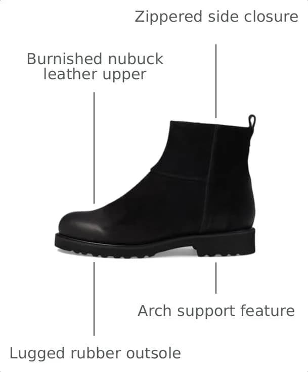 David Tate Damila Women's Black Nubuck Leather Boot 11 Medium | Stylish, Comfortable & Easy to Wear thumbnail 4