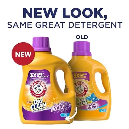 ARM & HAMMER Plus OxiClean Odor Blasters Fresh Burst Liquid Laundry Detergent, 166.5 Fl Oz (5 Liters) | Triple Power Cleaning - view 6