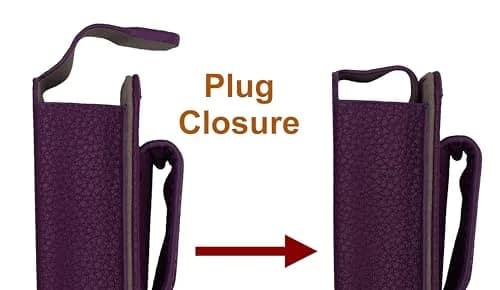 usastar-SNK Premium Fitted Leather Case with Belt Clip for Medtronic Minimed Insulin Pump 630G/640G/670G/770G/780G (All Models) - Vertical Purple thumbnail 2