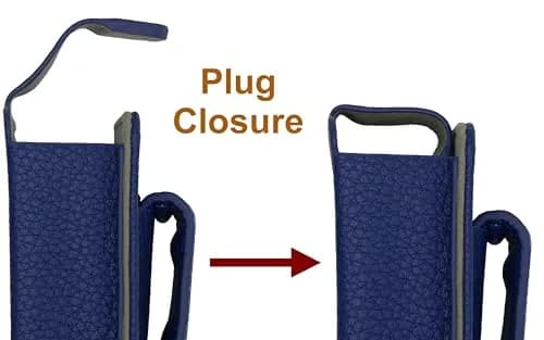 usastar-SNK Fitted Leather Case with Belt Clip for Medtronic Minimed Insulin Pump 630G/640G/670G/770G/780G (All Models) - Vertical-B1-Navy thumbnail 2